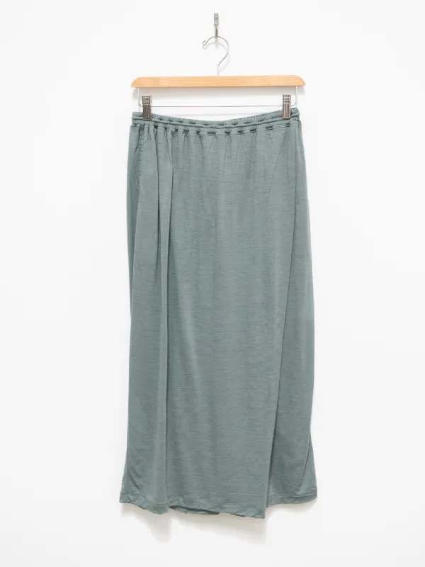 Superfine Merino Plain Jersey Skirt - Patina Green sold by Namu Shop