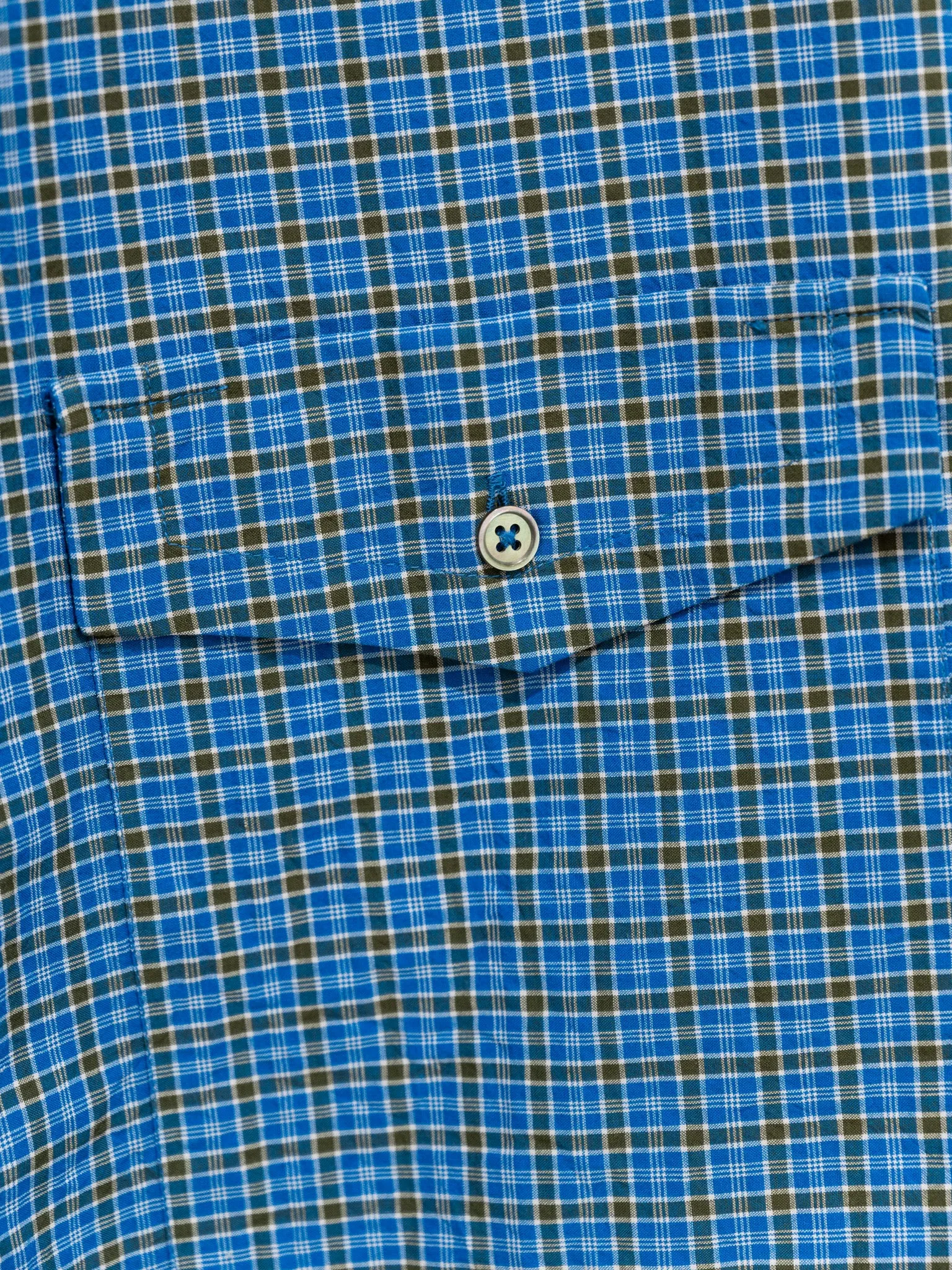 Zane Shirt - Brown/Blue Lunghi Check sold by Namu Shop product image thumbnail 5