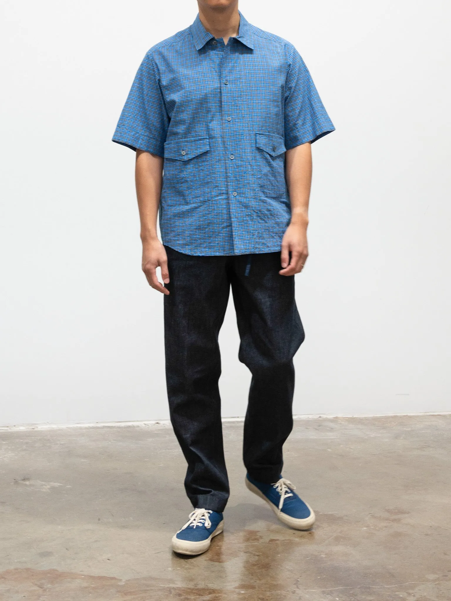 Zane Shirt - Brown/Blue Lunghi Check sold by Namu Shop product image thumbnail 2