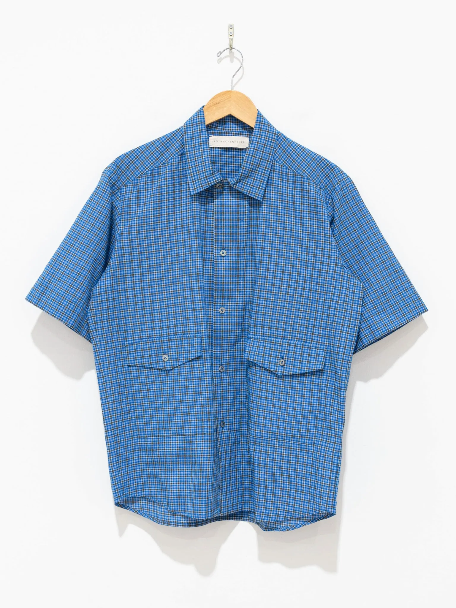 Zane Shirt - Brown/Blue Lunghi Check sold by Namu Shop