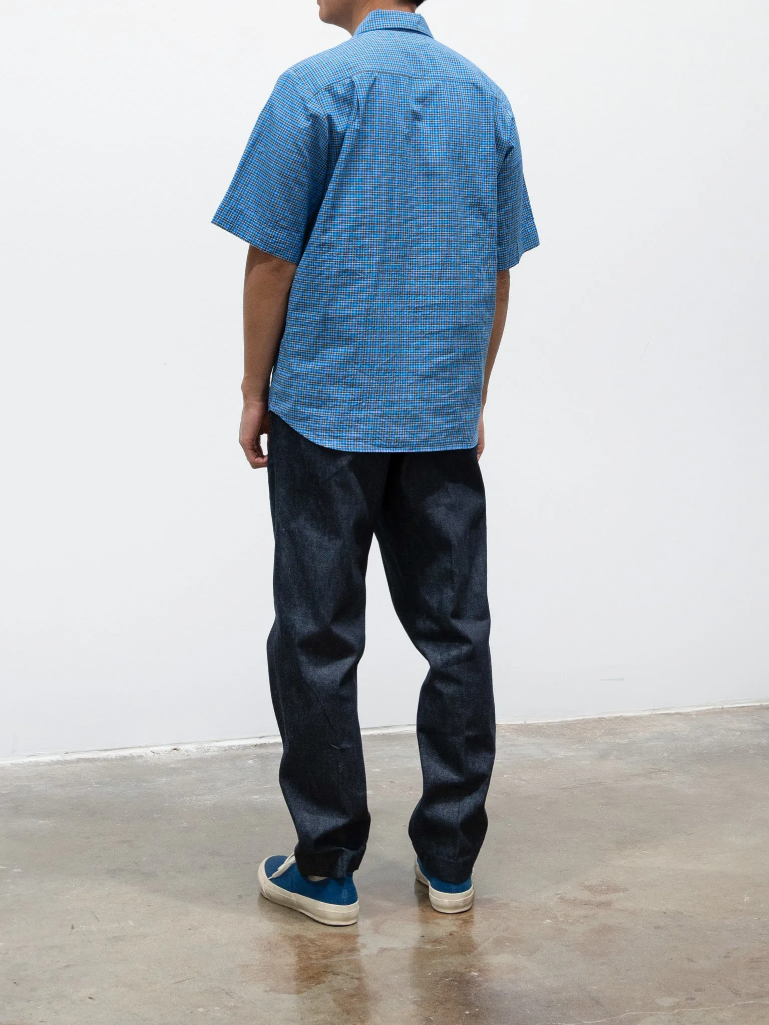 Zane Shirt - Brown/Blue Lunghi Check sold by Namu Shop product image thumbnail 3