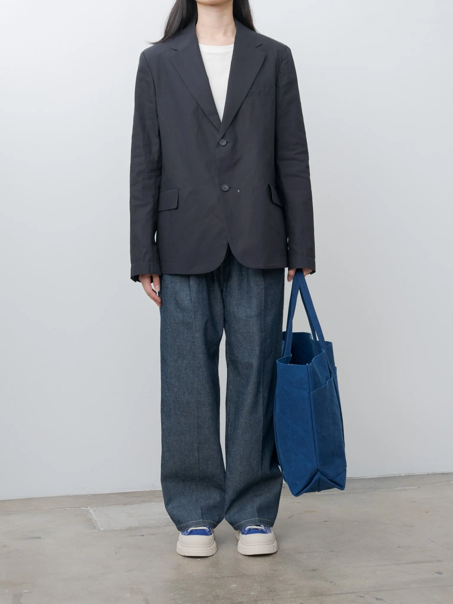 Washed Canvas Tote Large - Blue sold by Namu Shop product image thumbnail 5