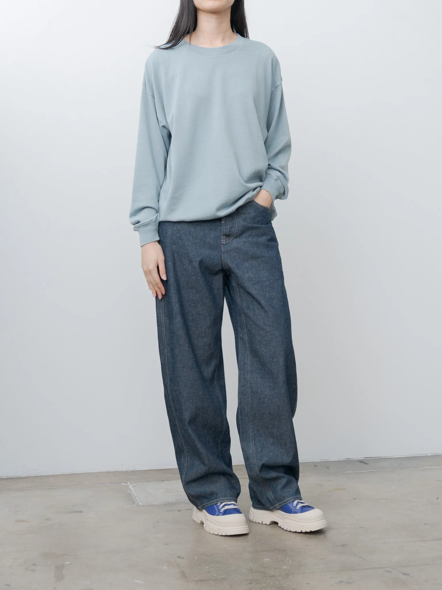 Super High Gauge Sweat P/O - Blue Gray sold by Namu Shop product image thumbnail 2