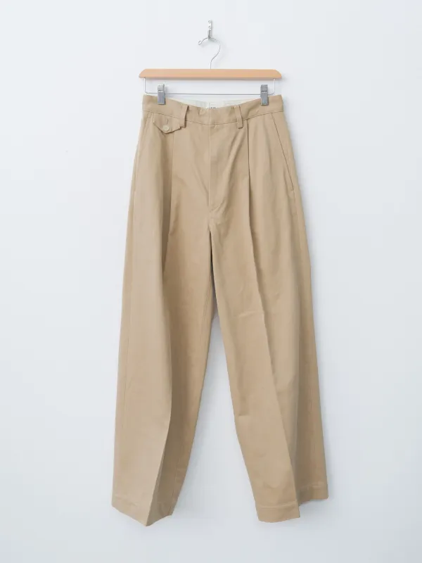 Washed Finx Chino One-Tuck Pants - Camel Brown sold by Namu Shop