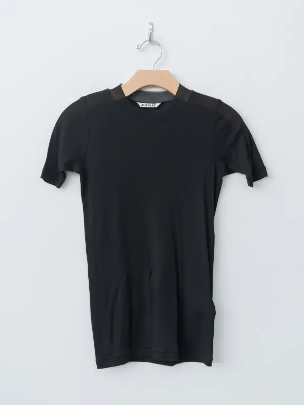 Super High Gauge Sheer Rib Tee - Black sold by Namu Shop