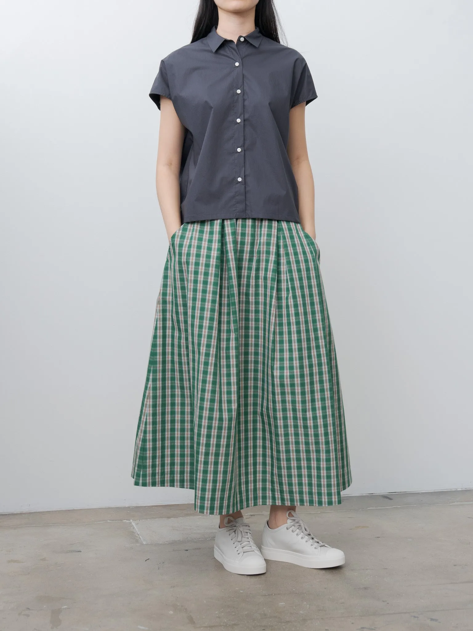 LOLA-W Skirt - Green Check sold by Namu Shop product image thumbnail 2