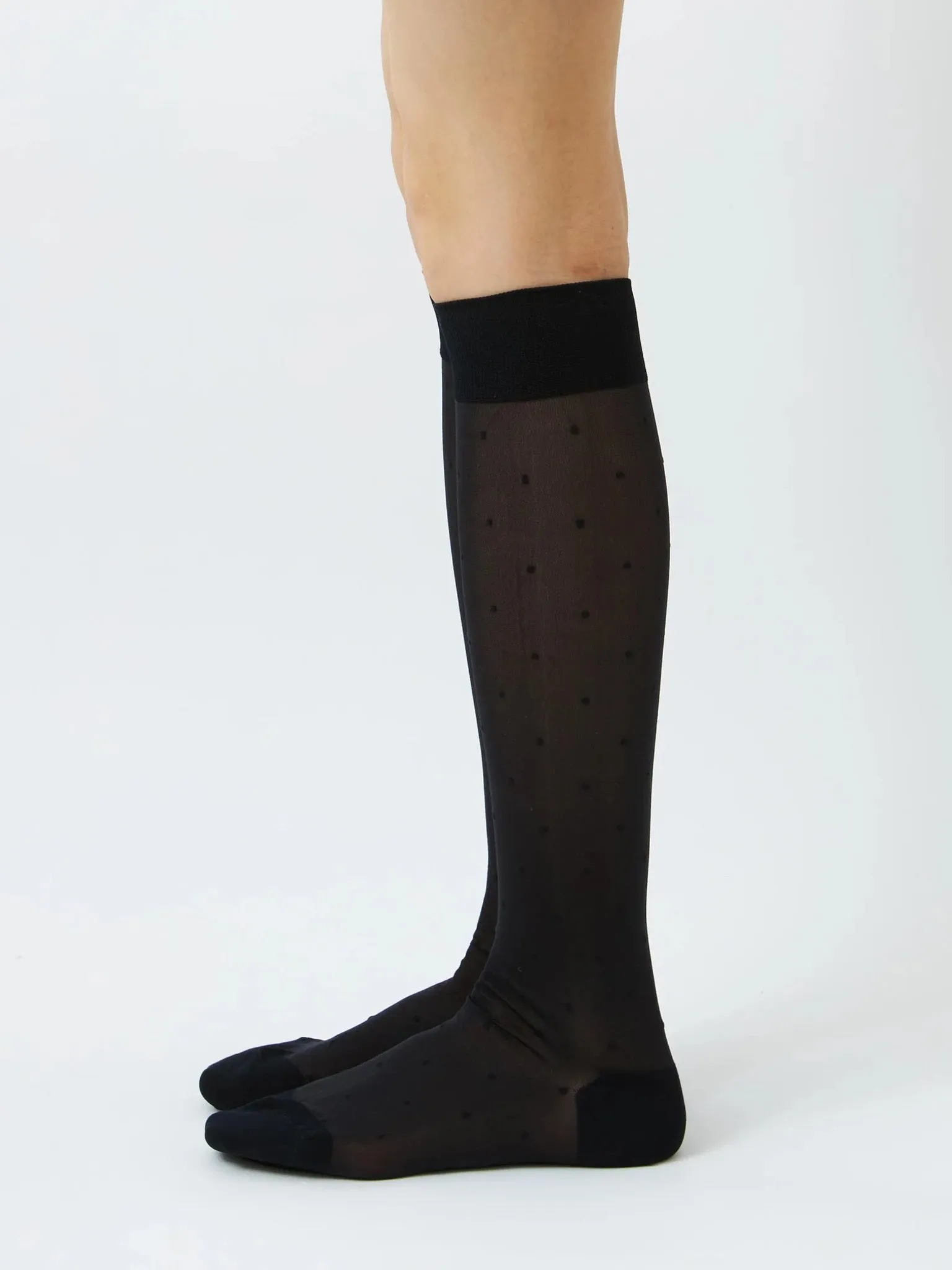 Pin Dot Stocking - Black, Burgundy sold by Namu Shop product image thumbnail 2