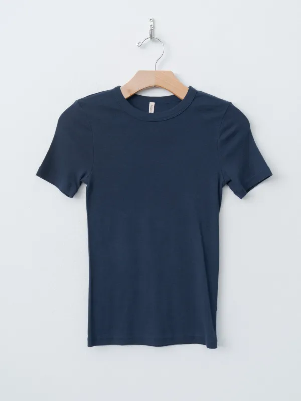 Cotton Silk Basic T-Shirt - Navy sold by Namu Shop