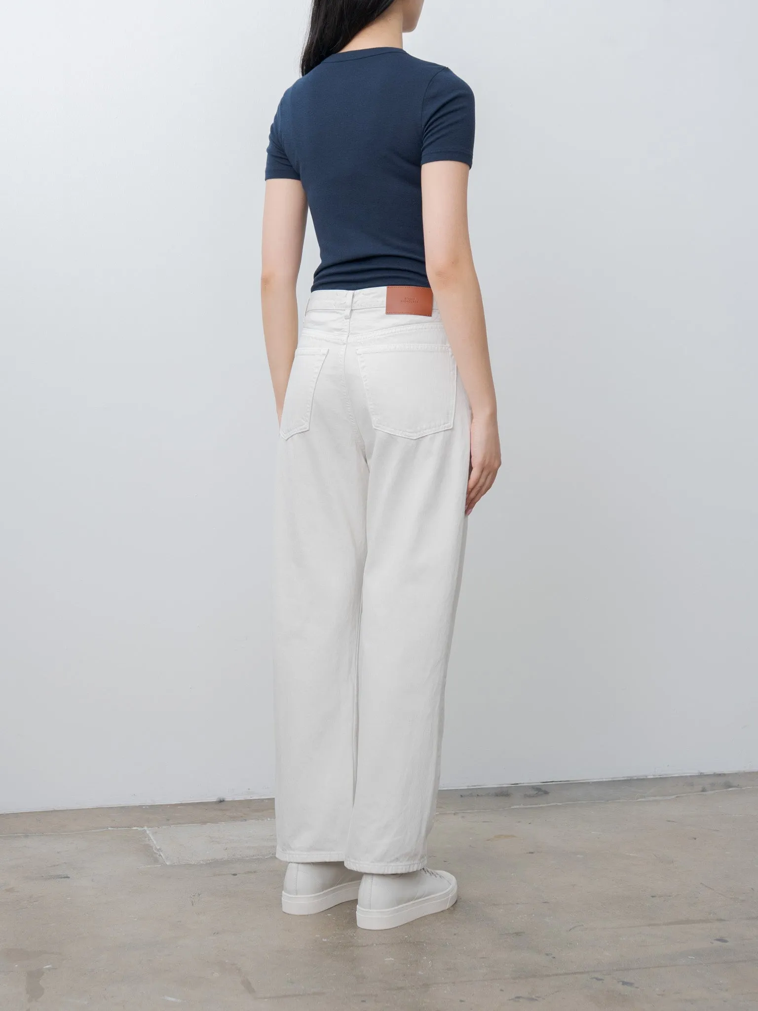 Cotton Silk Basic T-Shirt - Navy sold by Namu Shop product image thumbnail 5