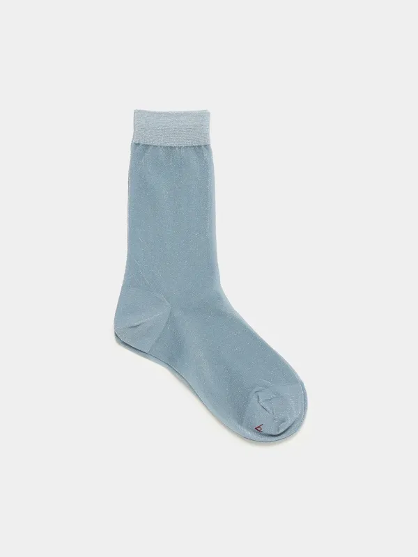 Lurex Sheer Socks - Light Blue sold by Namu Shop