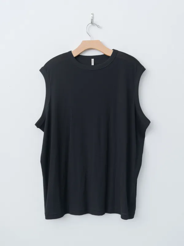 Twisted Cotton Loose Tank Top - Black sold by Namu Shop