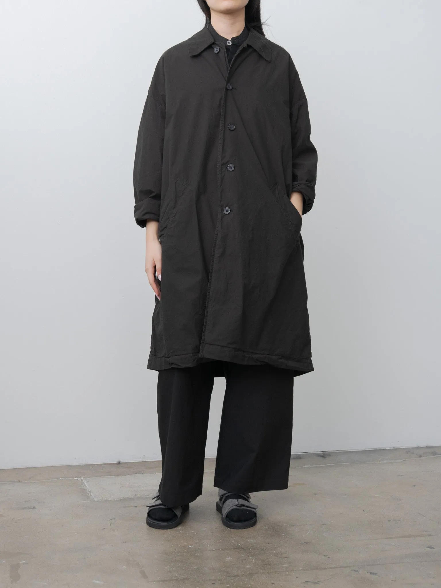 Cotton Silk Coat - Black sold by Namu Shop product image thumbnail 3