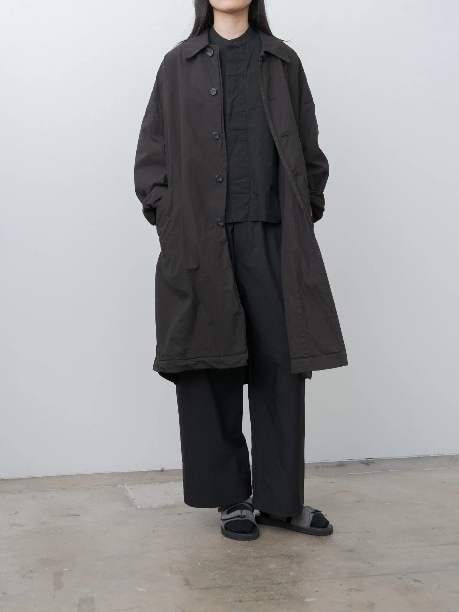 Cotton Silk Coat - Black sold by Namu Shop product image thumbnail 2