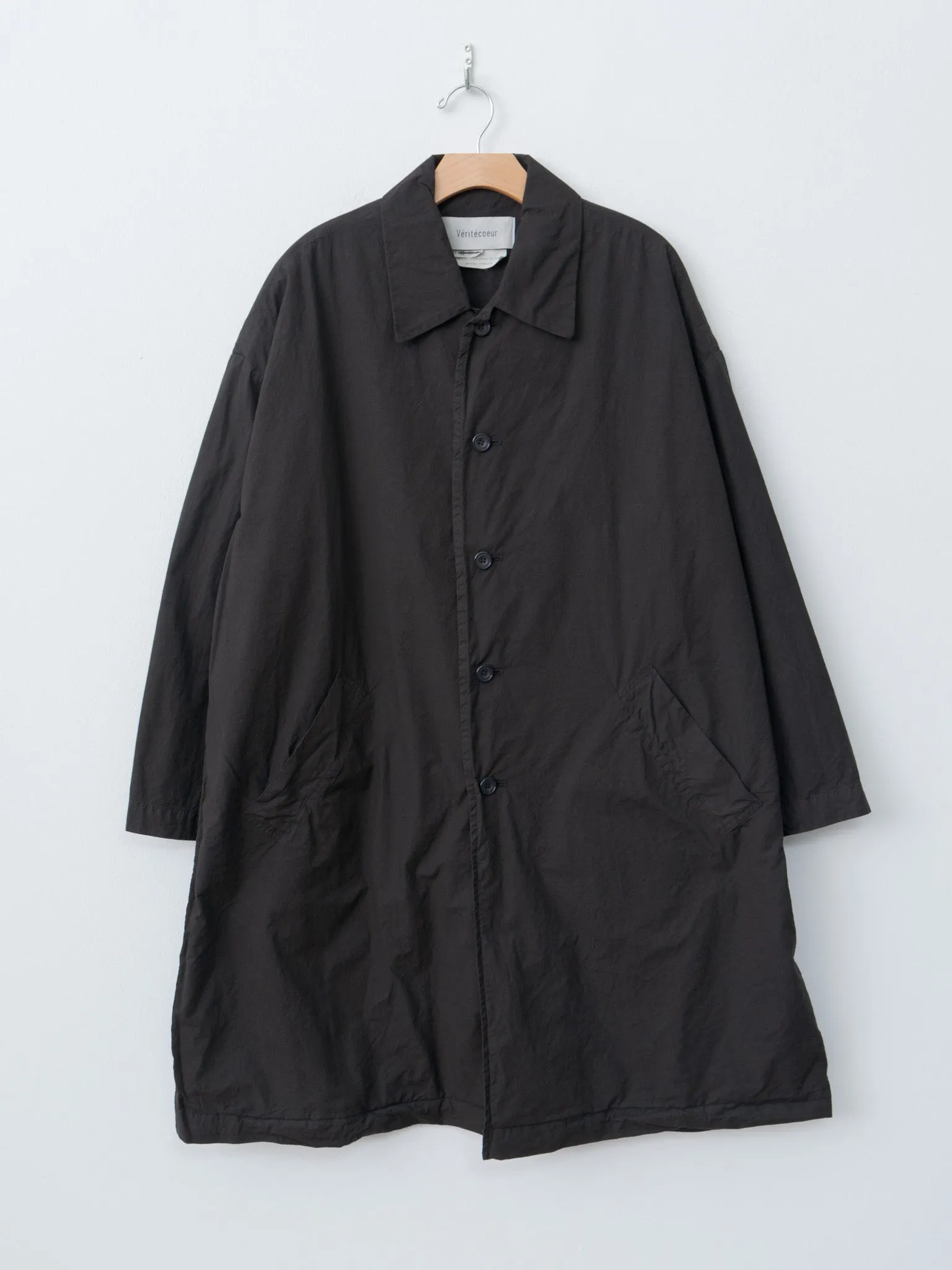 Cotton Silk Coat - Black sold by Namu Shop