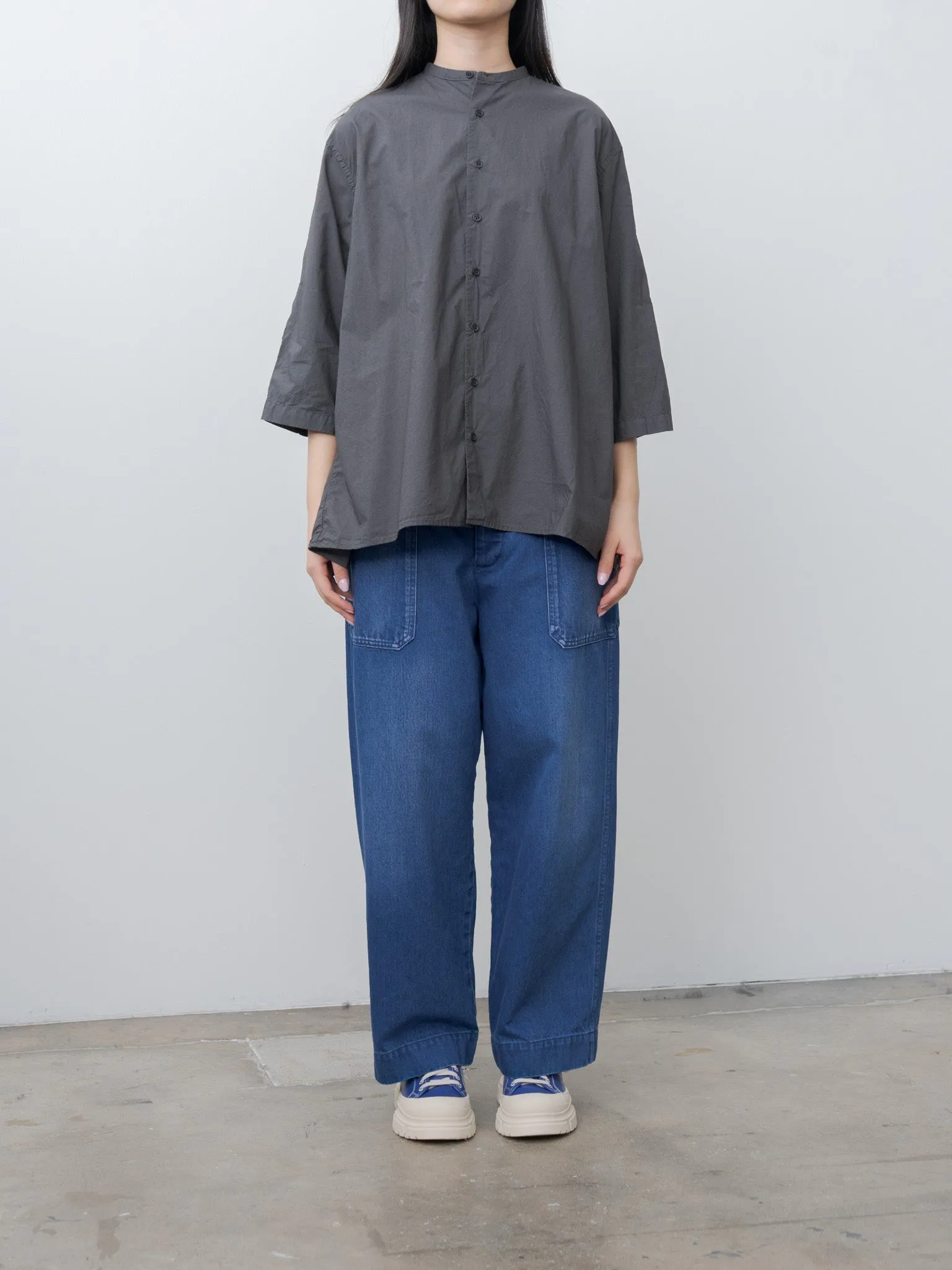 Gathered Blouse - Sumikuro (Charcoal Black) sold by Namu Shop product image thumbnail 2