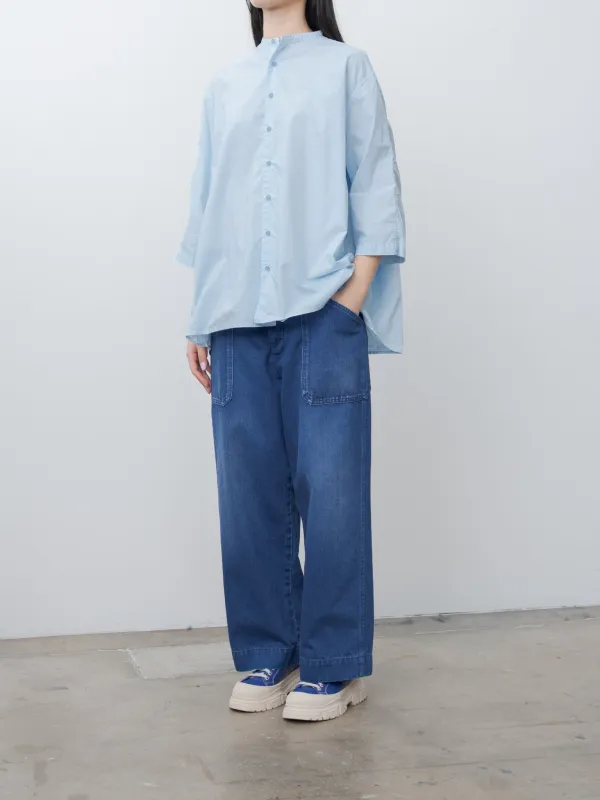 Gathered Blouse - Blue sold by Namu Shop