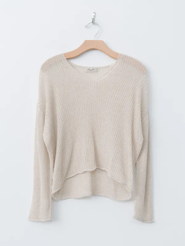 Wholegarment Cotton/Linen Sweater - Natural sold by Namu Shop