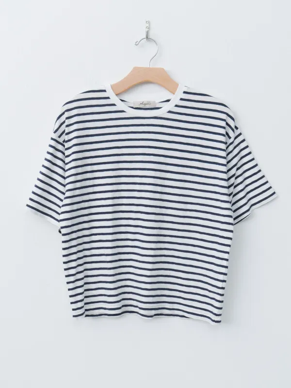 T-Shirt - Striped White x Navy sold by Namu Shop