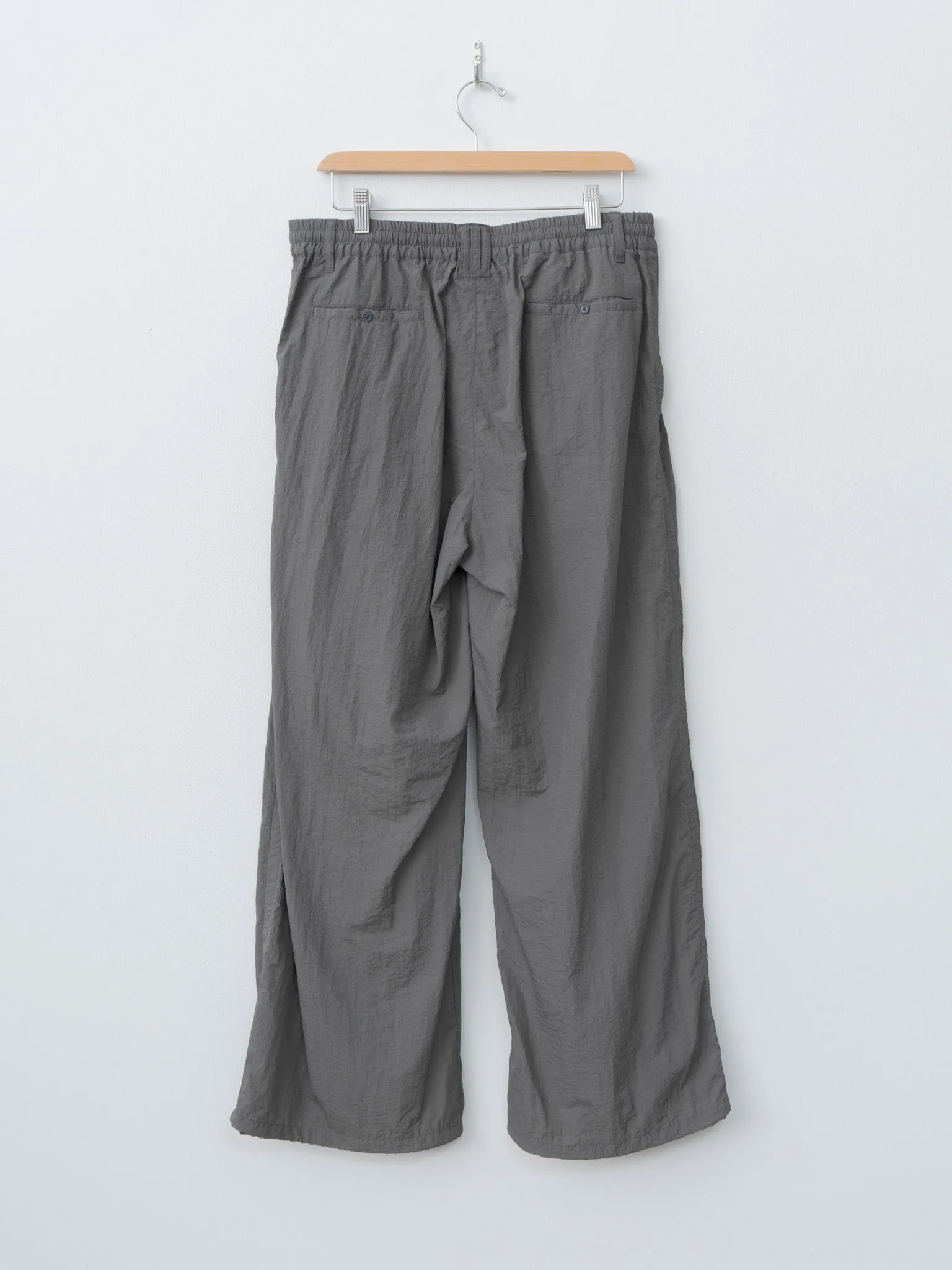 Nylon Pleated Easy Trousers - Charcoal Khaki sold by Namu Shop product image thumbnail 5