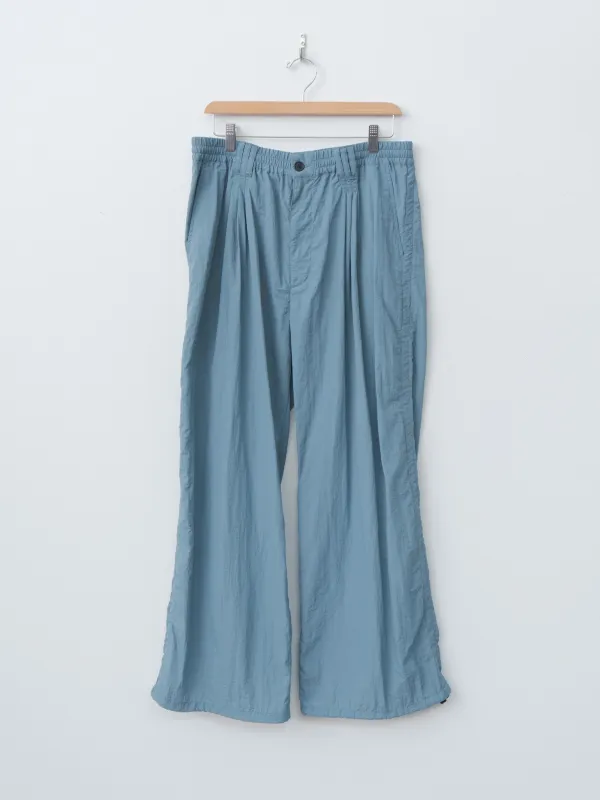 Nylon Pleated Easy Trousers - Fog Blue sold by Namu Shop