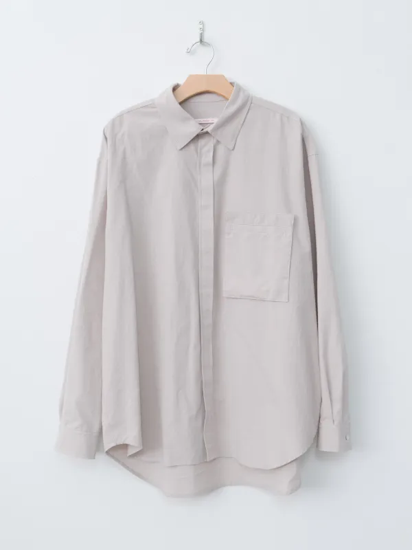 Overturn Shirt - Light Grey Cotton Hemp sold by Namu Shop