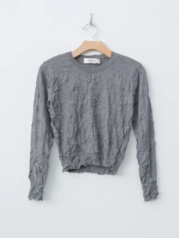 Crinkled Pullover - Steel sold by Namu Shop