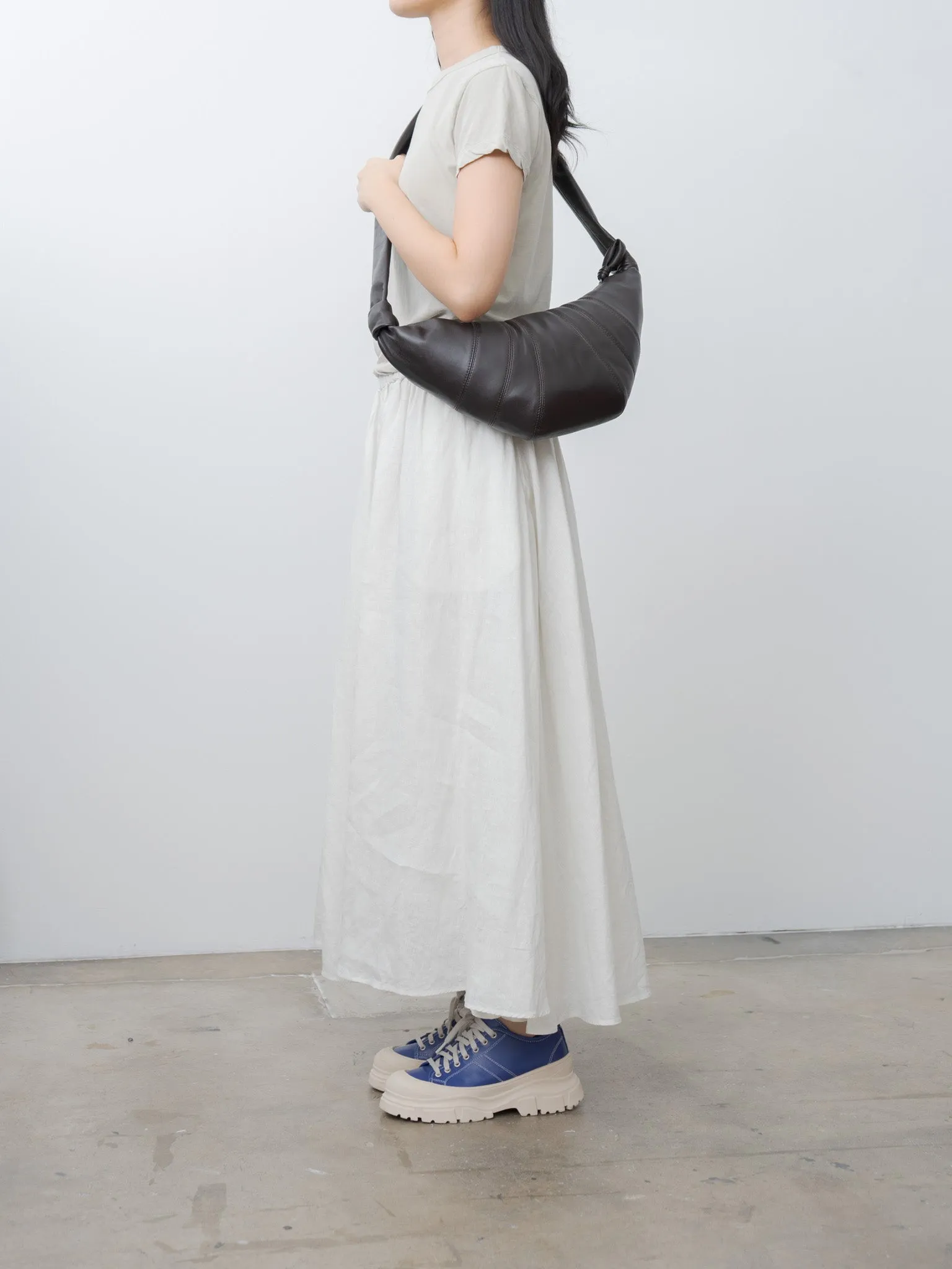 Medium Croissant Bag - Dark Chocolate (soft nappa leather) sold by Namu Shop product image thumbnail 2