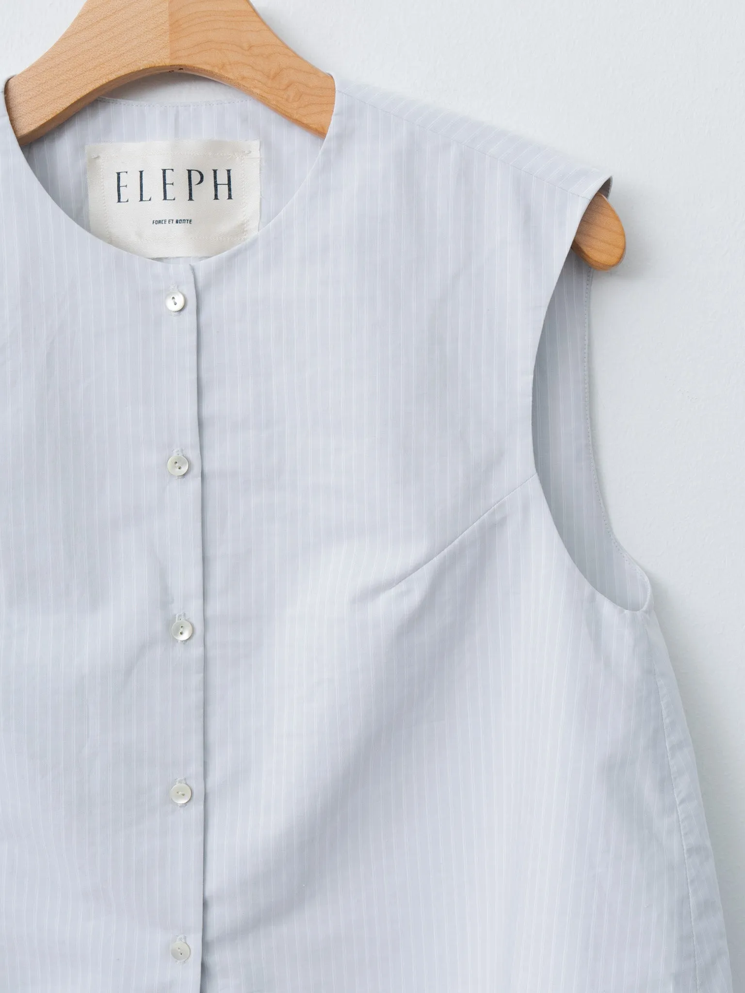 A Cropped Top - Light Blue Stripe sold by Namu Shop product image thumbnail 5