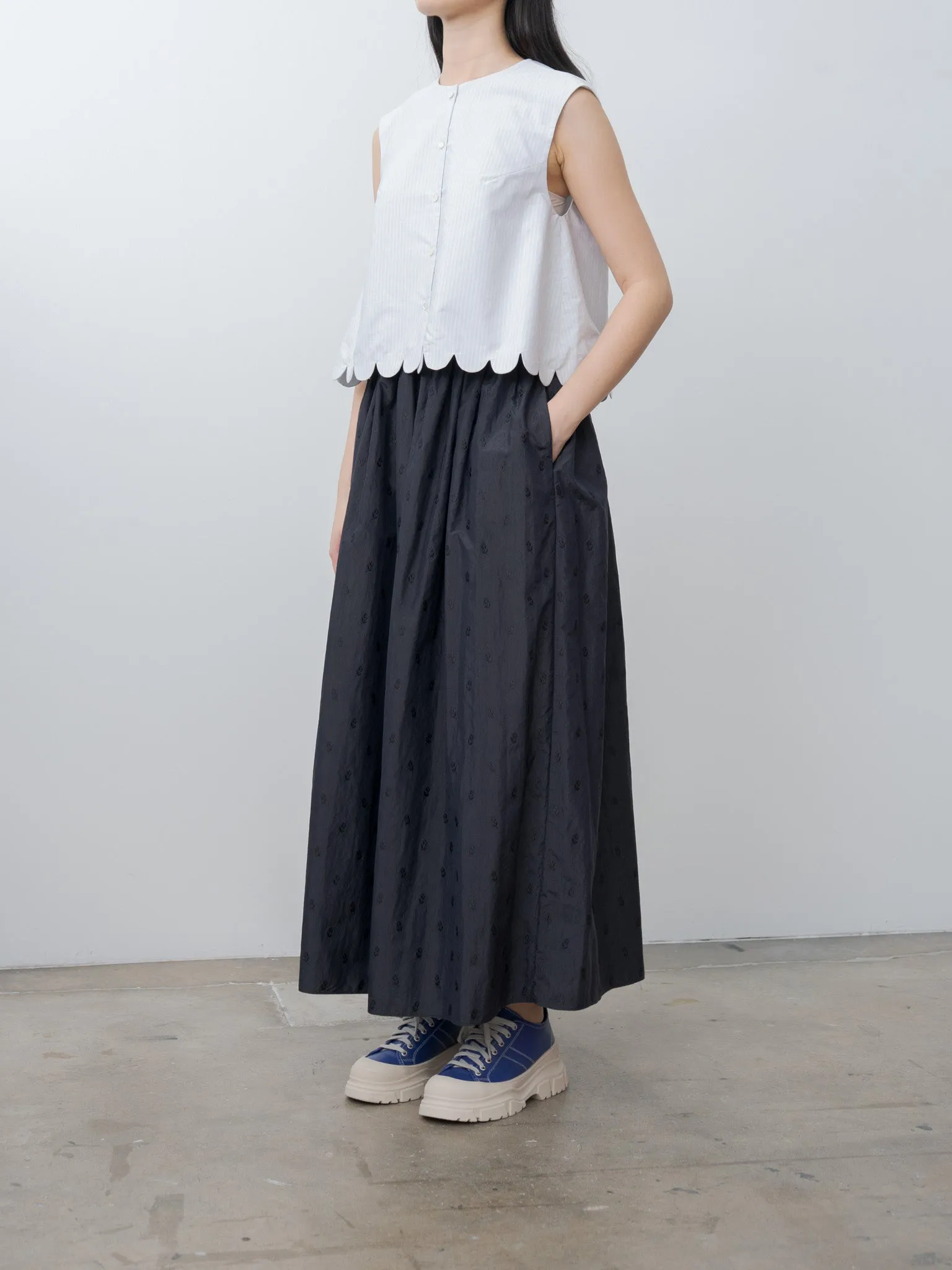 A Cropped Top - Light Blue Stripe sold by Namu Shop product image thumbnail 3