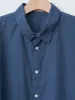 Cotton Lawn Oversized Short Sleeve Shirt - Navy sold by Namu Shop