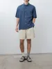 Cotton Lawn Oversized Short Sleeve Shirt - Navy sold by Namu Shop