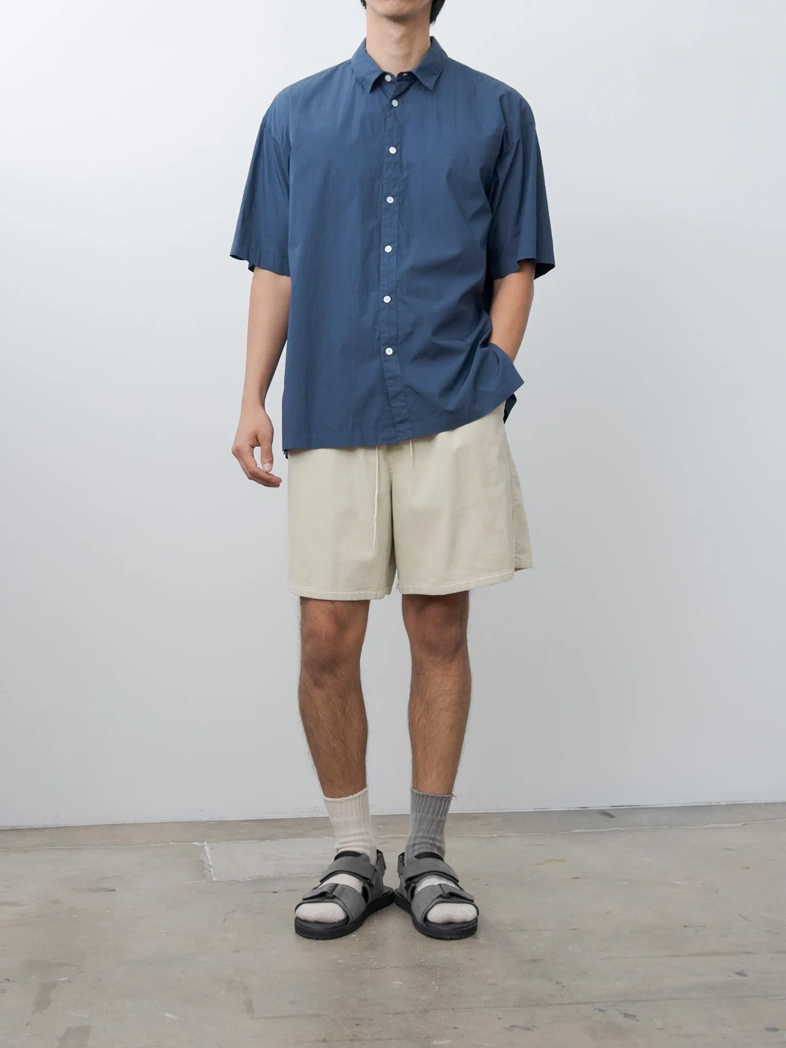 Cotton Lawn Oversized Short Sleeve Shirt - Navy sold by Namu Shop product image thumbnail 2