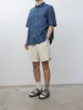 Cotton Lawn Oversized Short Sleeve Shirt - Navy sold by Namu Shop