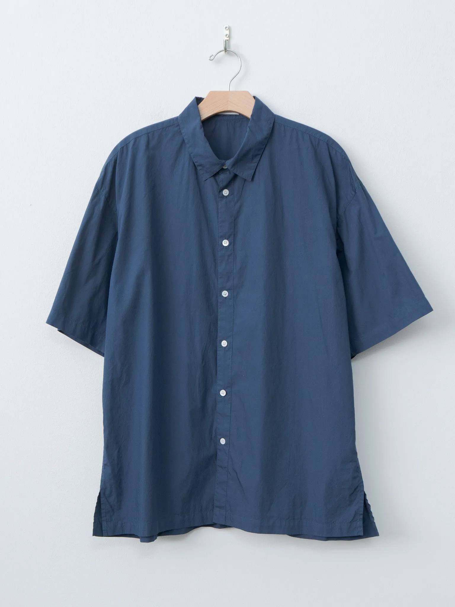 Cotton Lawn Oversized Short Sleeve Shirt - Navy sold by Namu Shop