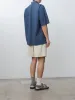 Cotton Lawn Oversized Short Sleeve Shirt - Navy sold by Namu Shop