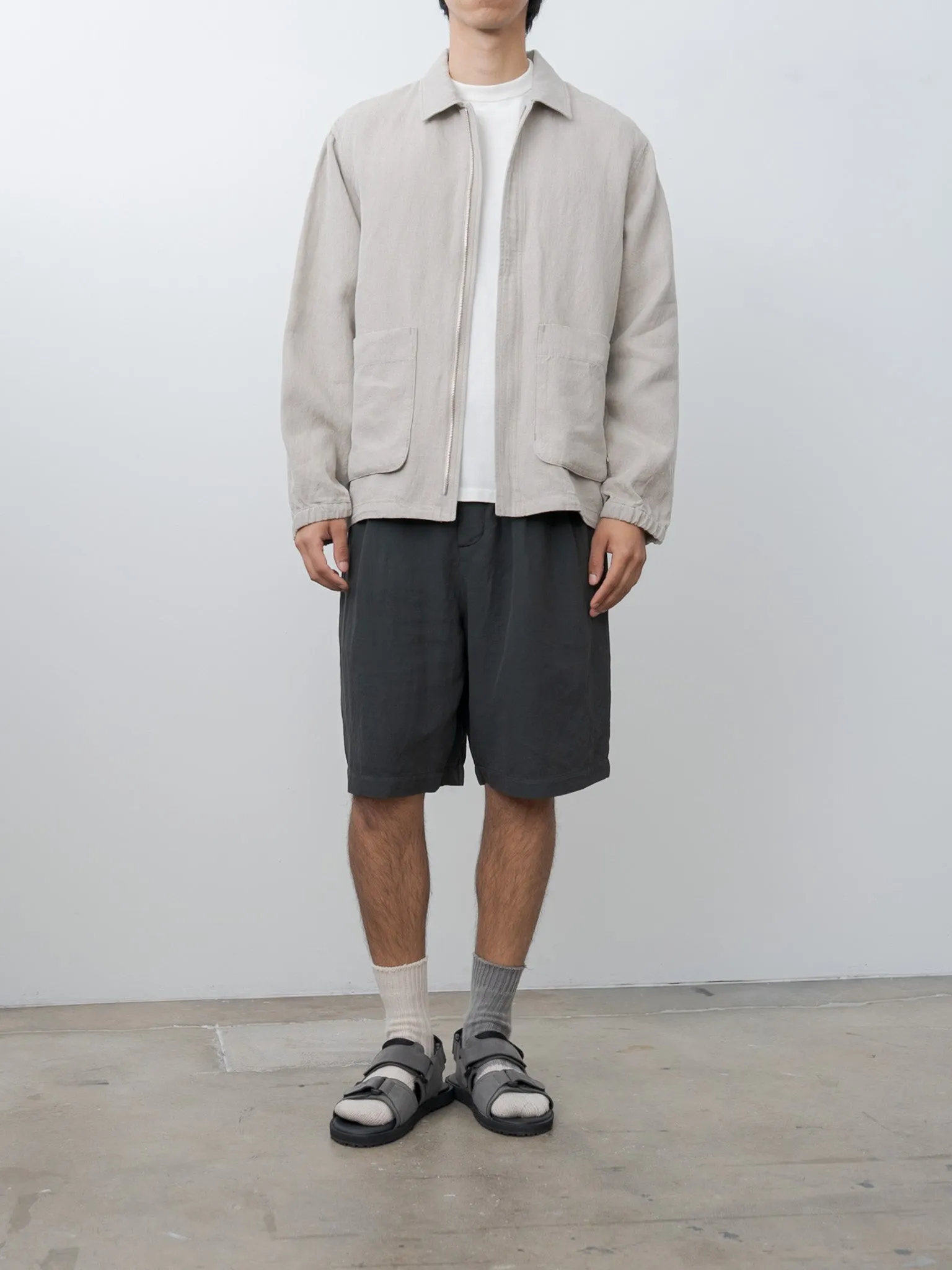 Hard Linen Utility Jacket - Raw Linen sold by Namu Shop product image thumbnail 2