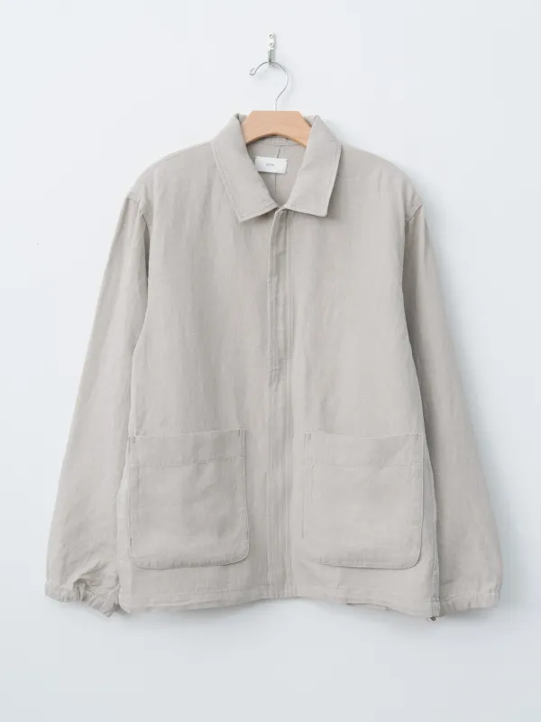 Hard Linen Utility Jacket - Raw Linen sold by Namu Shop