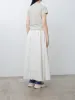 Natural Dyed Linen Lawn Gathered Skirt - Off White Mint sold by Namu Shop