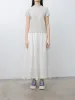 Natural Dyed Linen Lawn Gathered Skirt - Off White Mint sold by Namu Shop