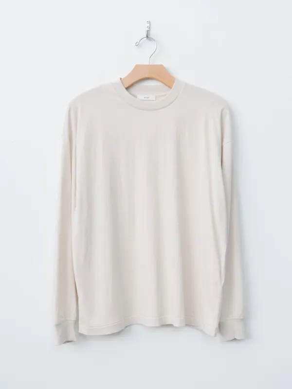 Fresca Nubuck Long Sleeve T-Shirt - Warm White made by ATON