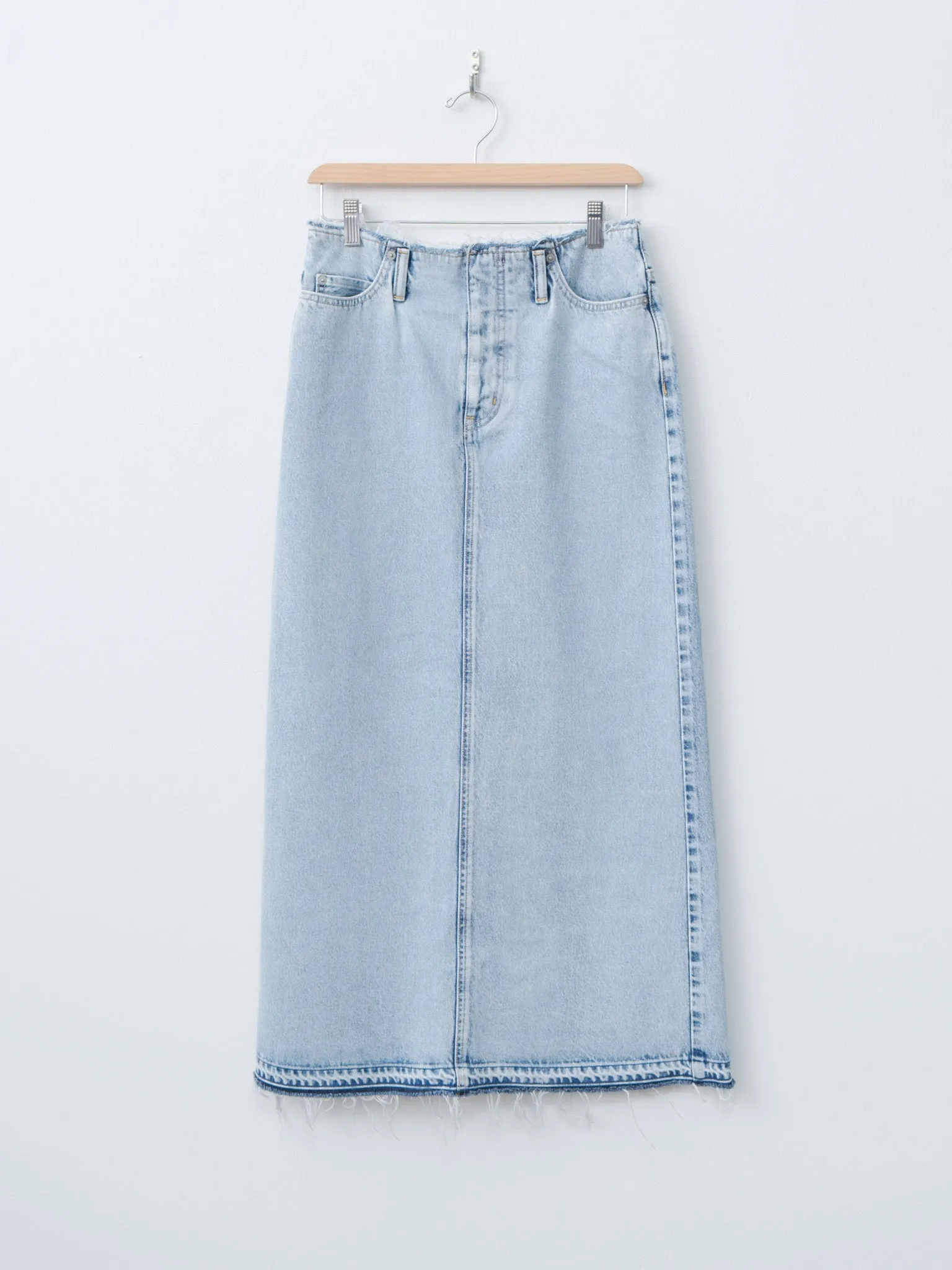 13.5oz Faded Denim Skirt - Ice Indigo sold by Namu Shop