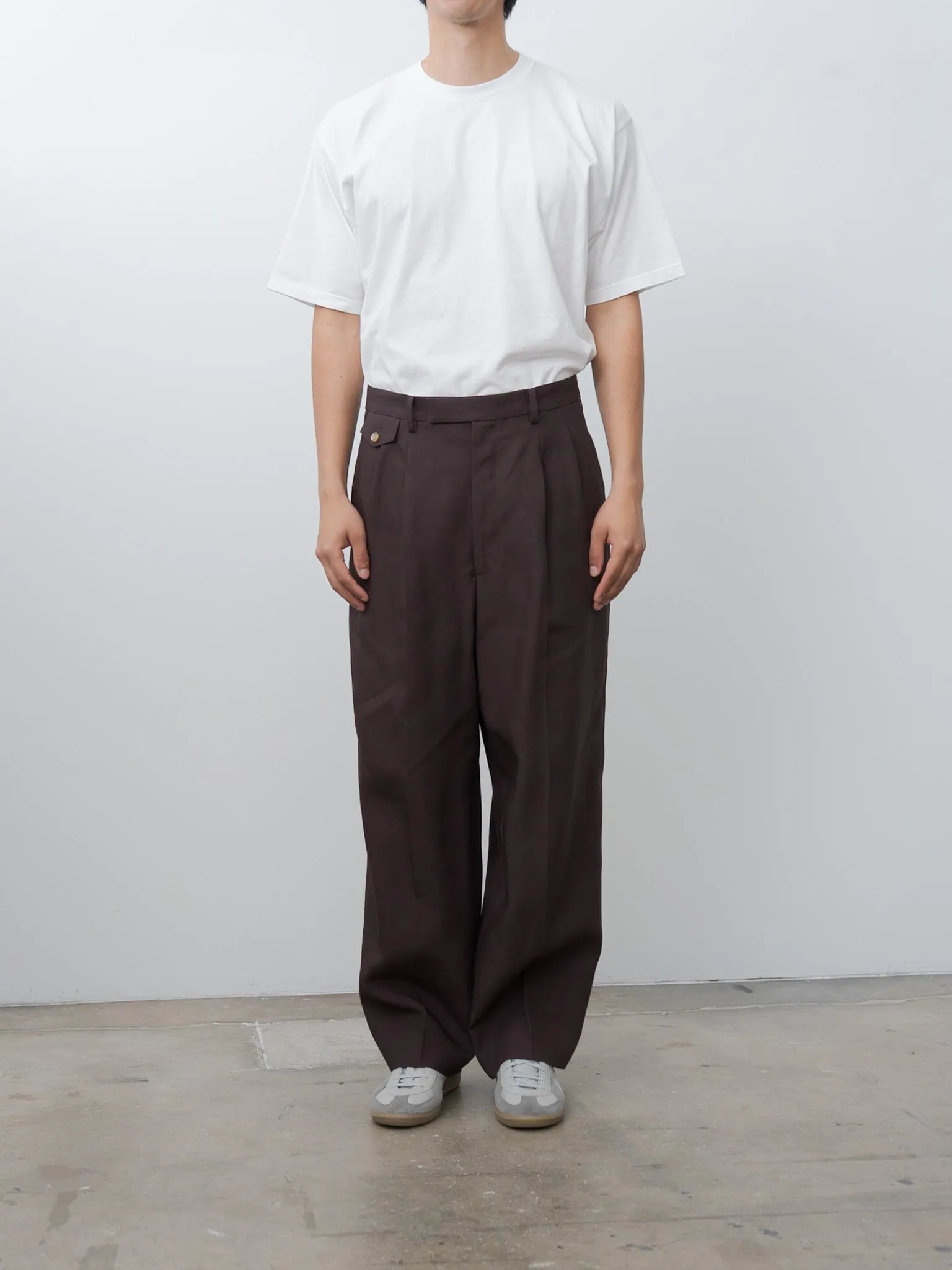 Tencel Two-Pleat Trouser - Burgundy sold by Namu Shop product image thumbnail 2