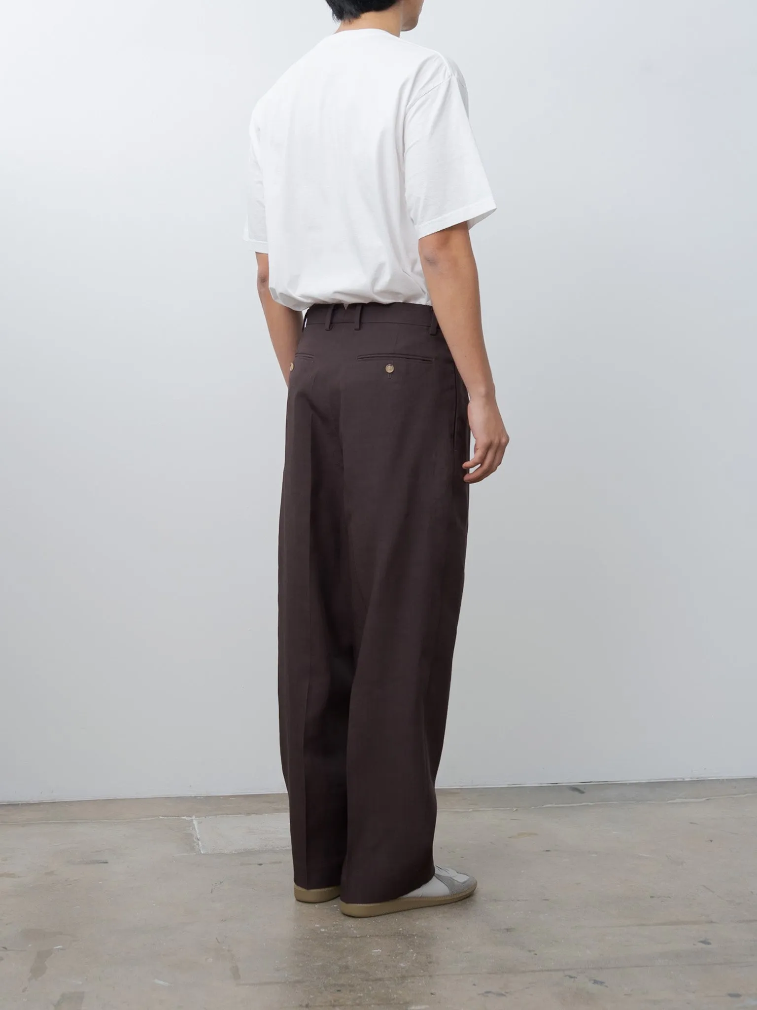 Tencel Two-Pleat Trouser - Burgundy sold by Namu Shop product image thumbnail 4