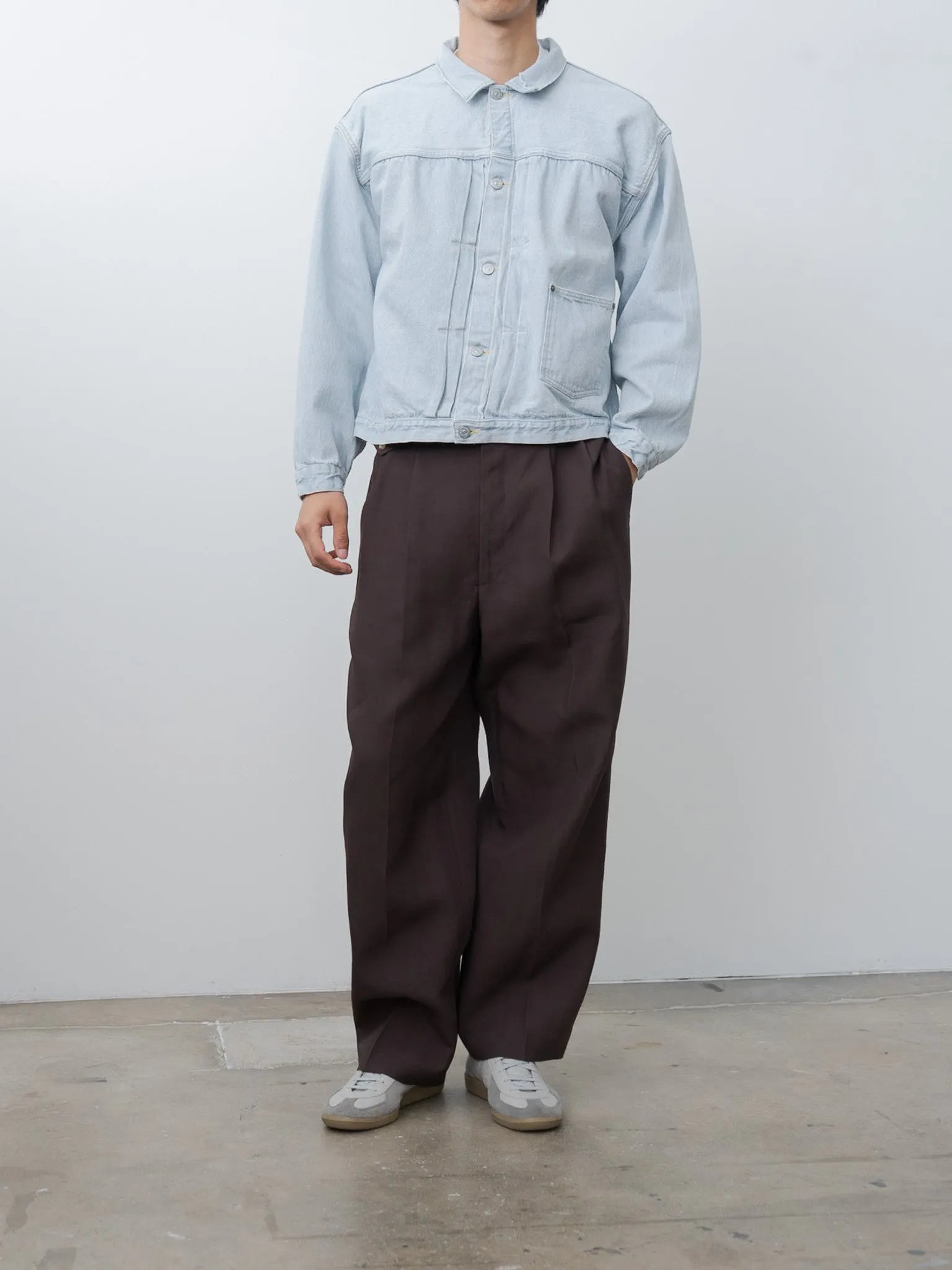 Tencel Two-Pleat Trouser - Burgundy sold by Namu Shop product image thumbnail 5