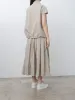 Pleated Long Skirt TC - Stone sold by Namu Shop