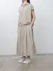 Pleated Long Skirt TC - Stone sold by Namu Shop