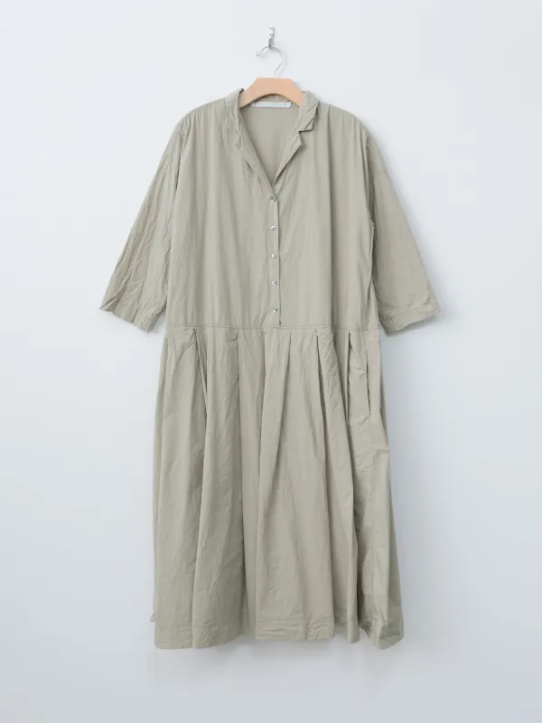 Pleated Collar Dress TC - Stone sold by Namu Shop