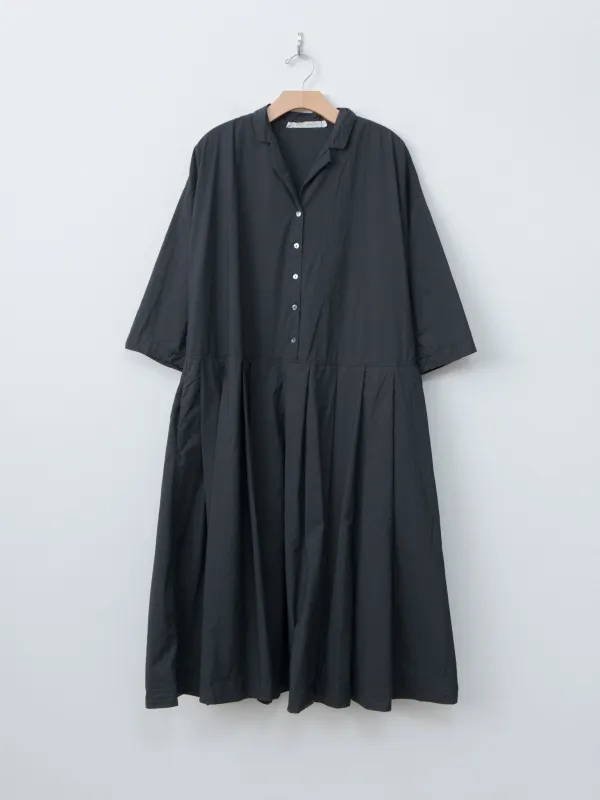 Pleated Collar Dress TC - Black made by Album di Famiglia