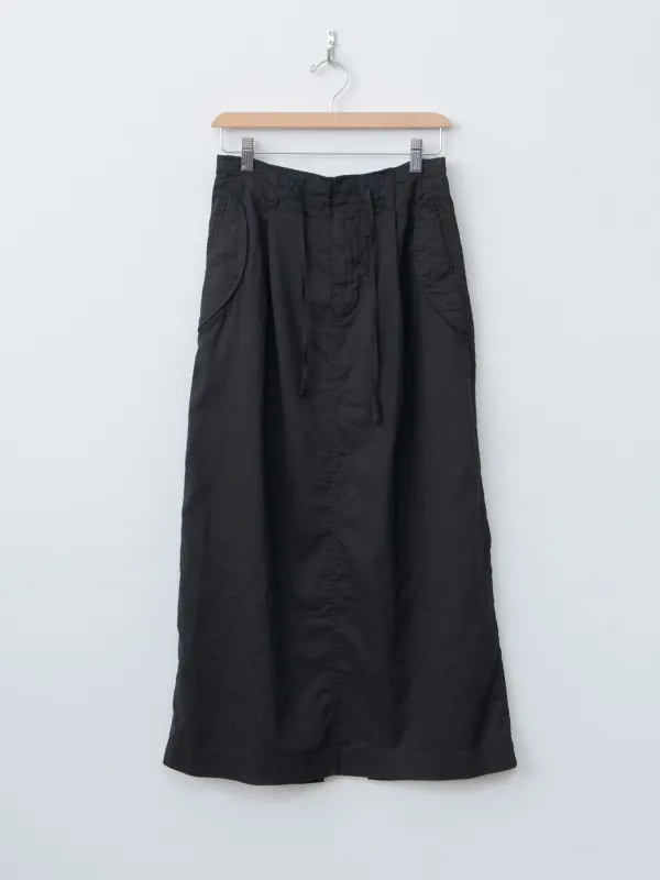 Washed & Wrinkled Cordlane Maxi Skirt - Black sold by Namu Shop