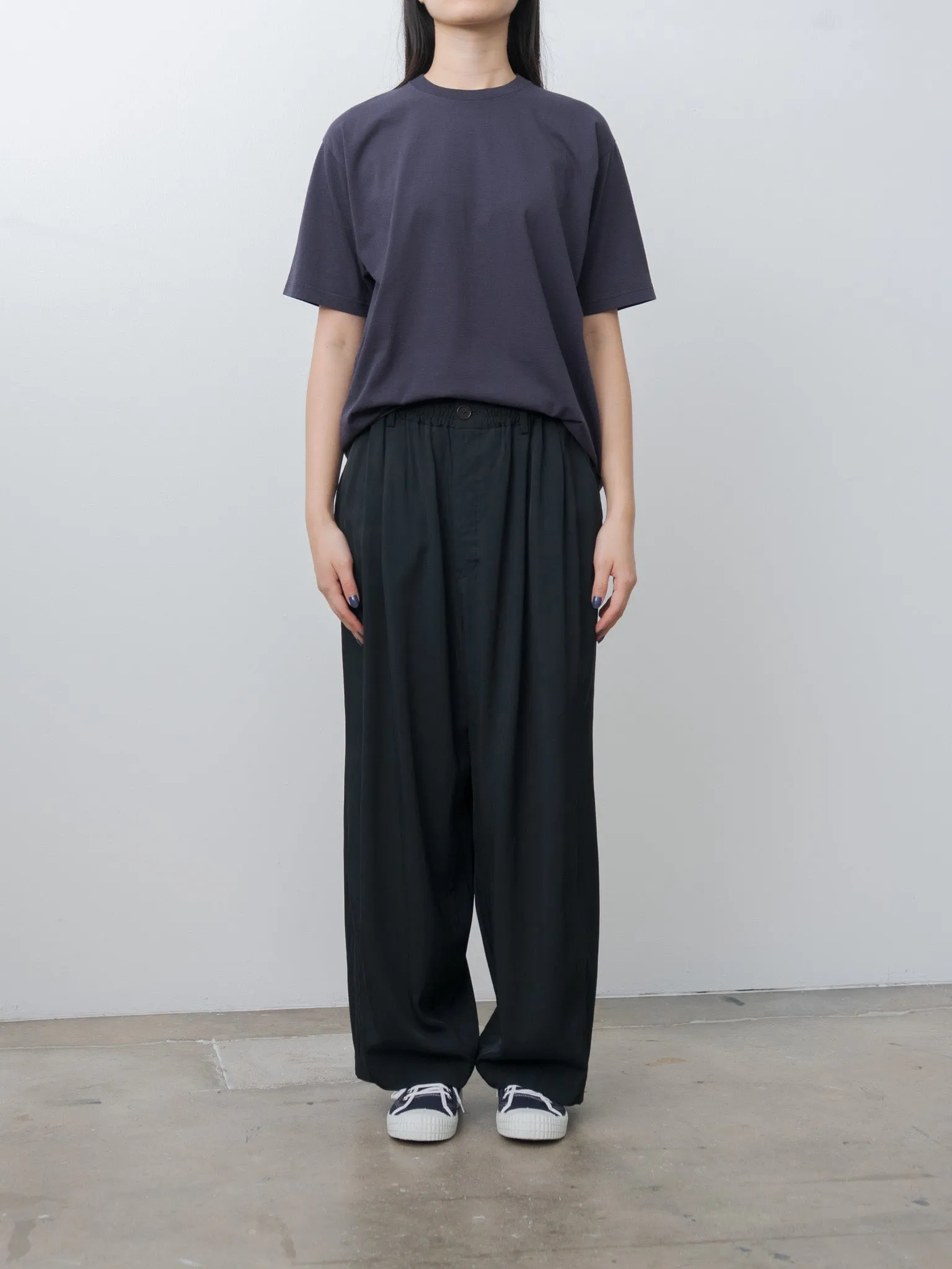 Viscose Gabardine Big Easy Trousers - Black Navy sold by Namu Shop product image thumbnail 2